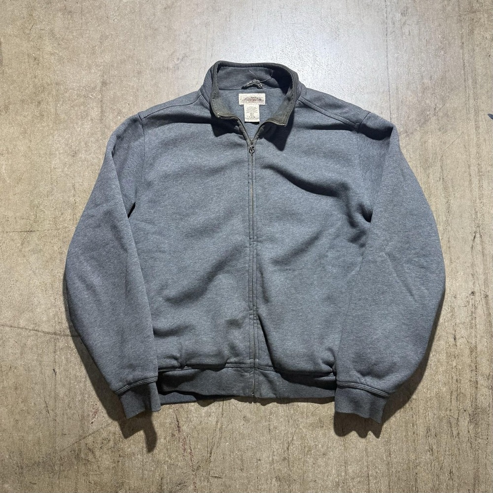 Katahdin Iron Works Sweatshirt Mens Medium Gray Full Zip Fleece Lined Jacket